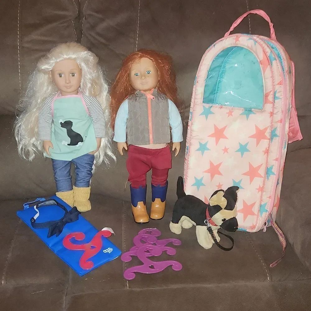 2 Original Girls Dolls and Accessories